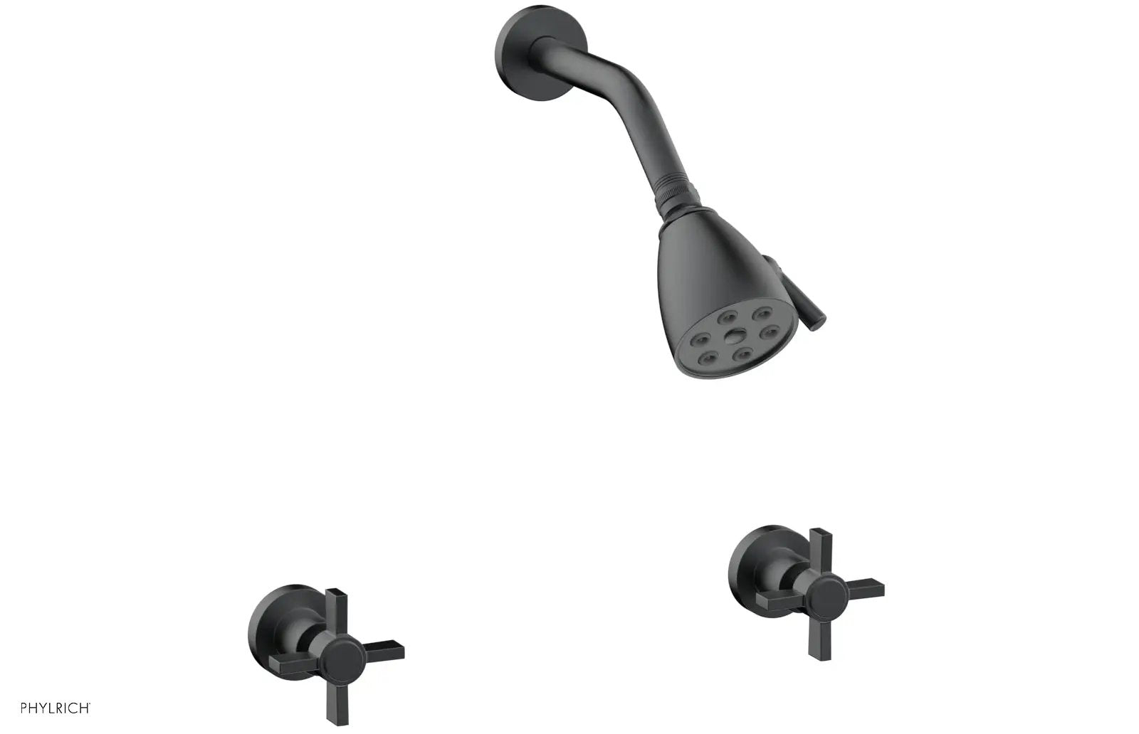 Phylrich BASIC Two Handle Shower Set - Blade Cross Handles by Phylrich