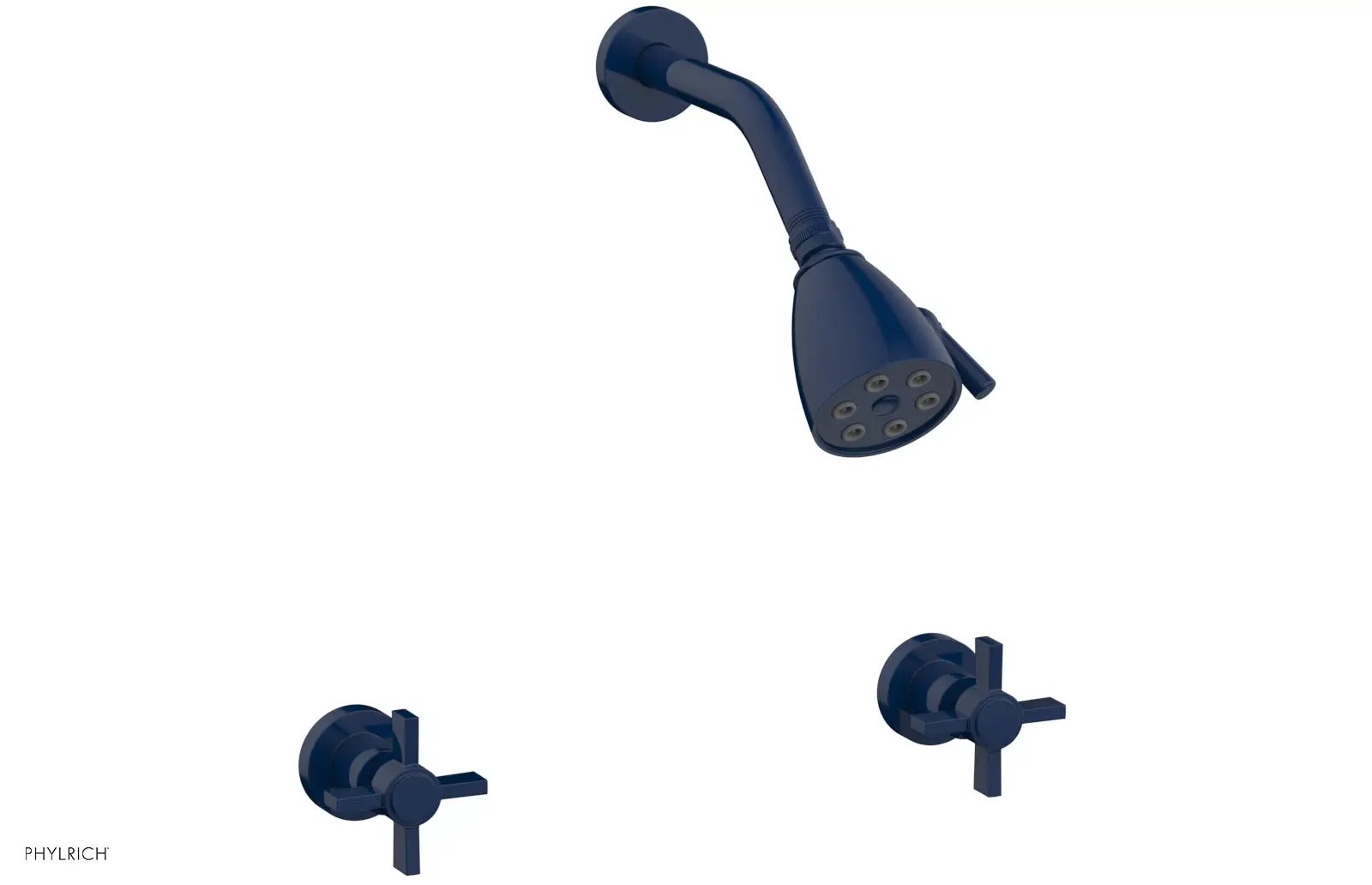 Phylrich BASIC Two Handle Shower Set - Blade Cross Handles by Phylrich