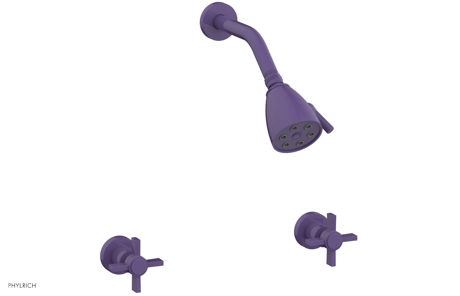 Phylrich BASIC Two Handle Shower Set - Blade Cross Handles