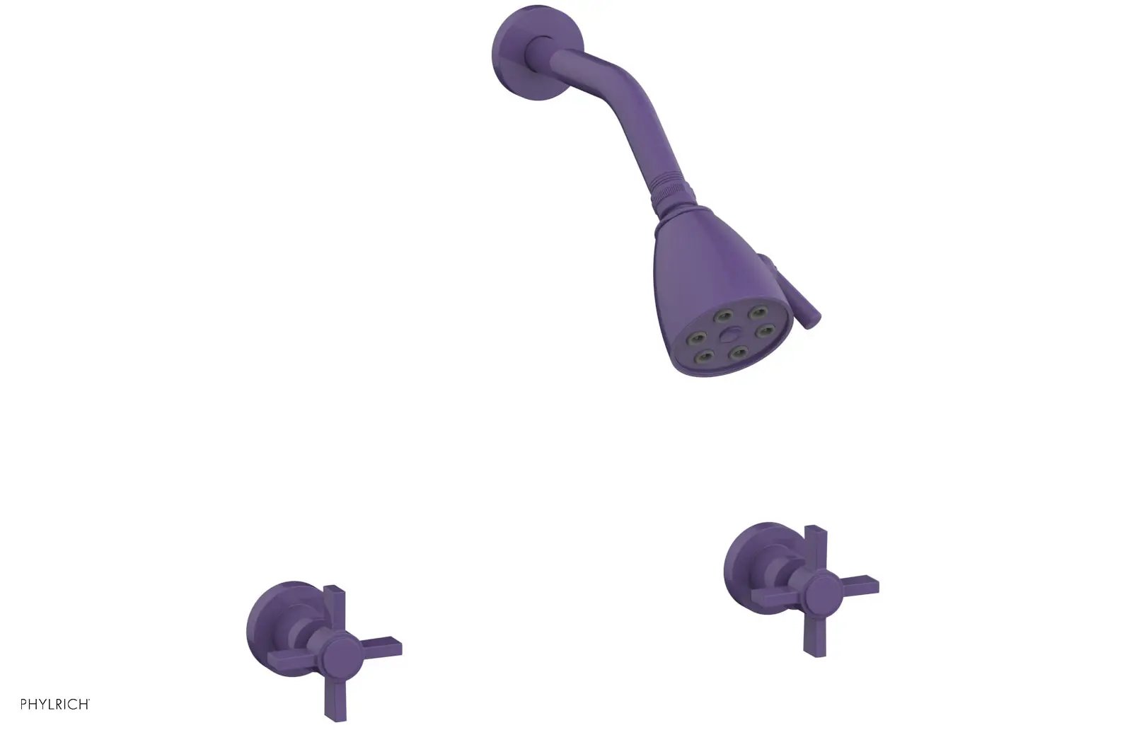 Phylrich BASIC Two Handle Shower Set - Blade Cross Handles by Phylrich