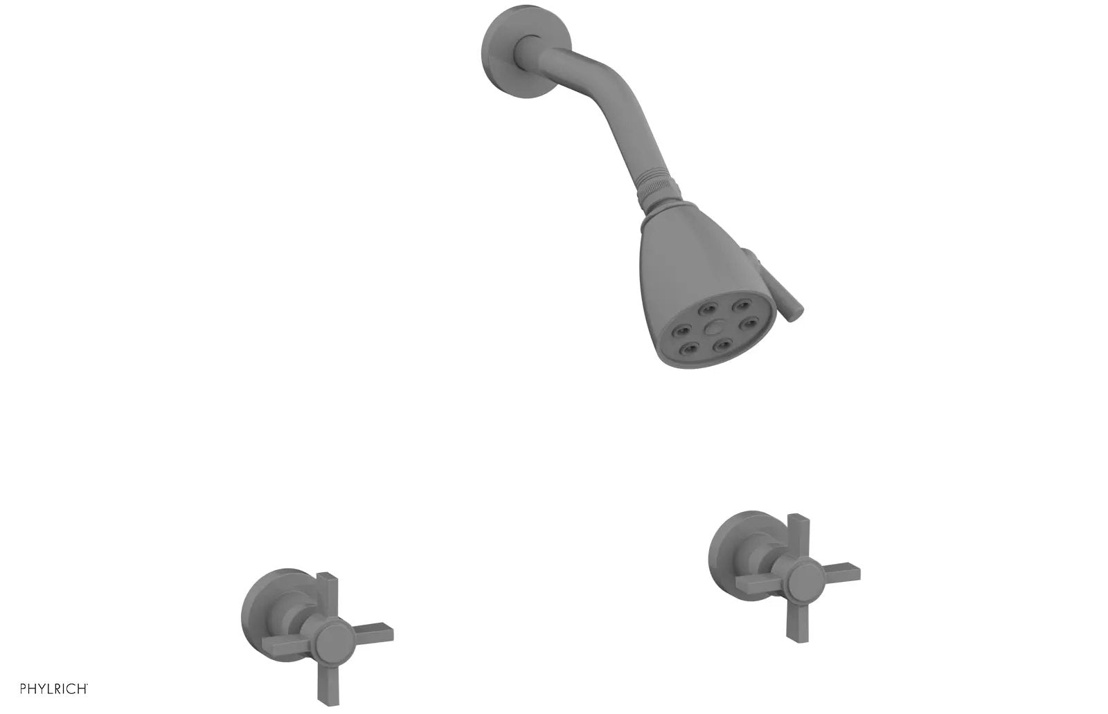 Phylrich BASIC Two Handle Shower Set - Blade Cross Handles by Phylrich