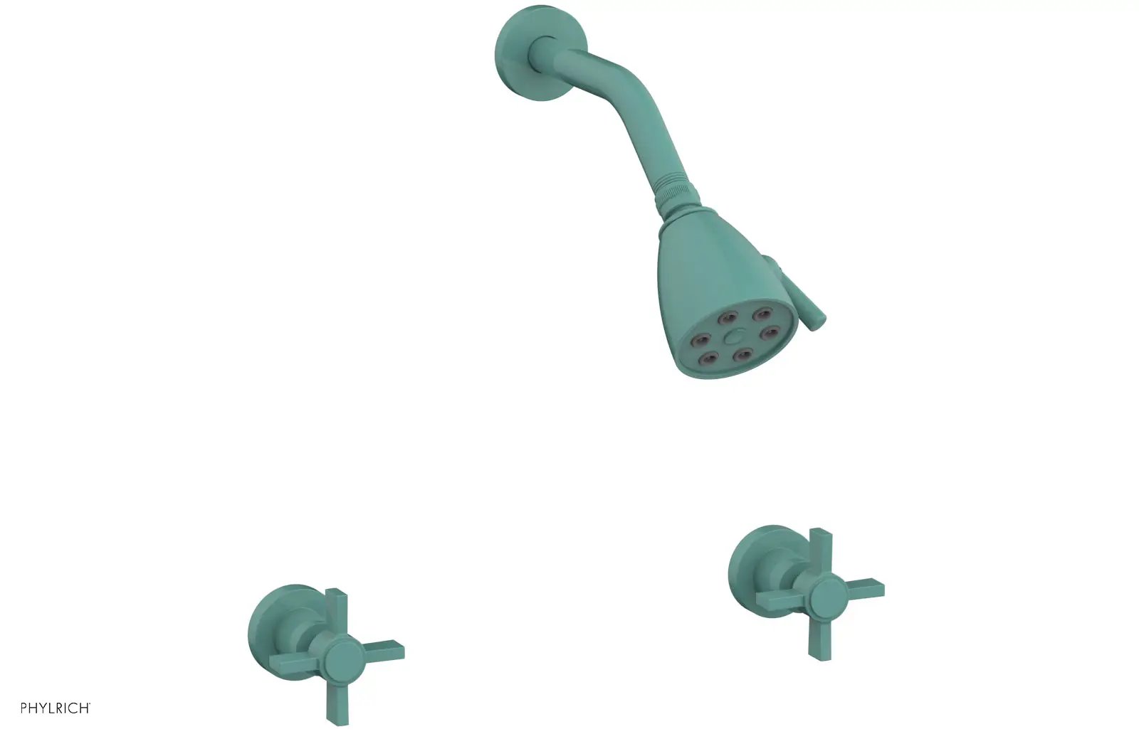 Phylrich BASIC Two Handle Shower Set - Blade Cross Handles by Phylrich