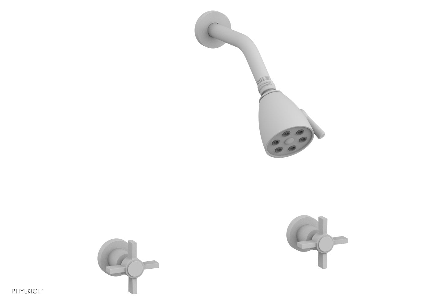 Phylrich BASIC Two Handle Shower Set - Blade Cross Handles