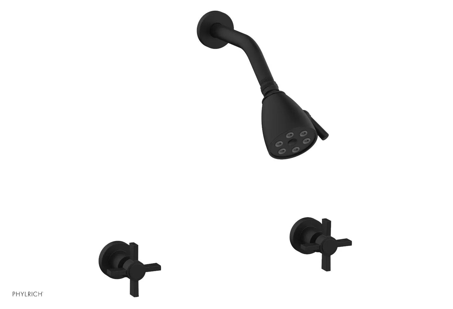 Phylrich BASIC Two Handle Shower Set - Blade Cross Handles by Phylrich