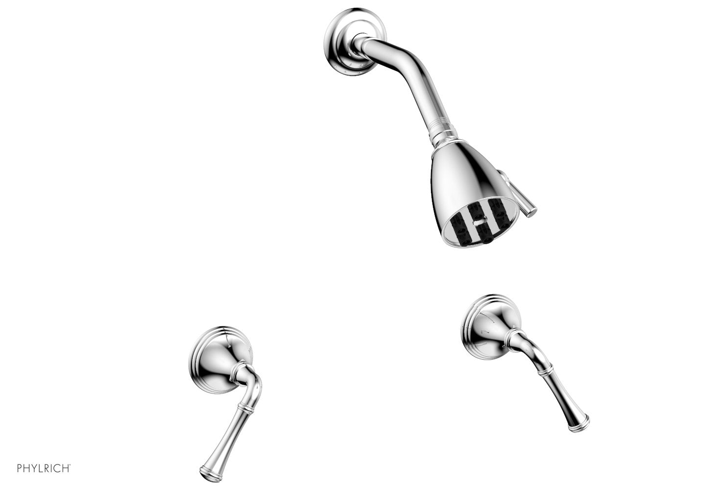 polished chrome shower set