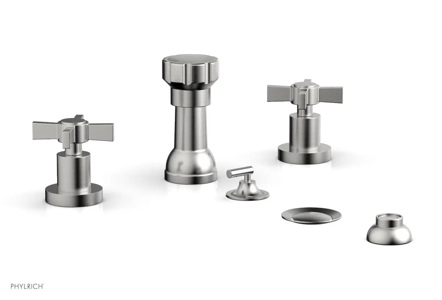 Phylrich BASIC Four Hole Bidet Set - Blade Cross Handles by Phylrich