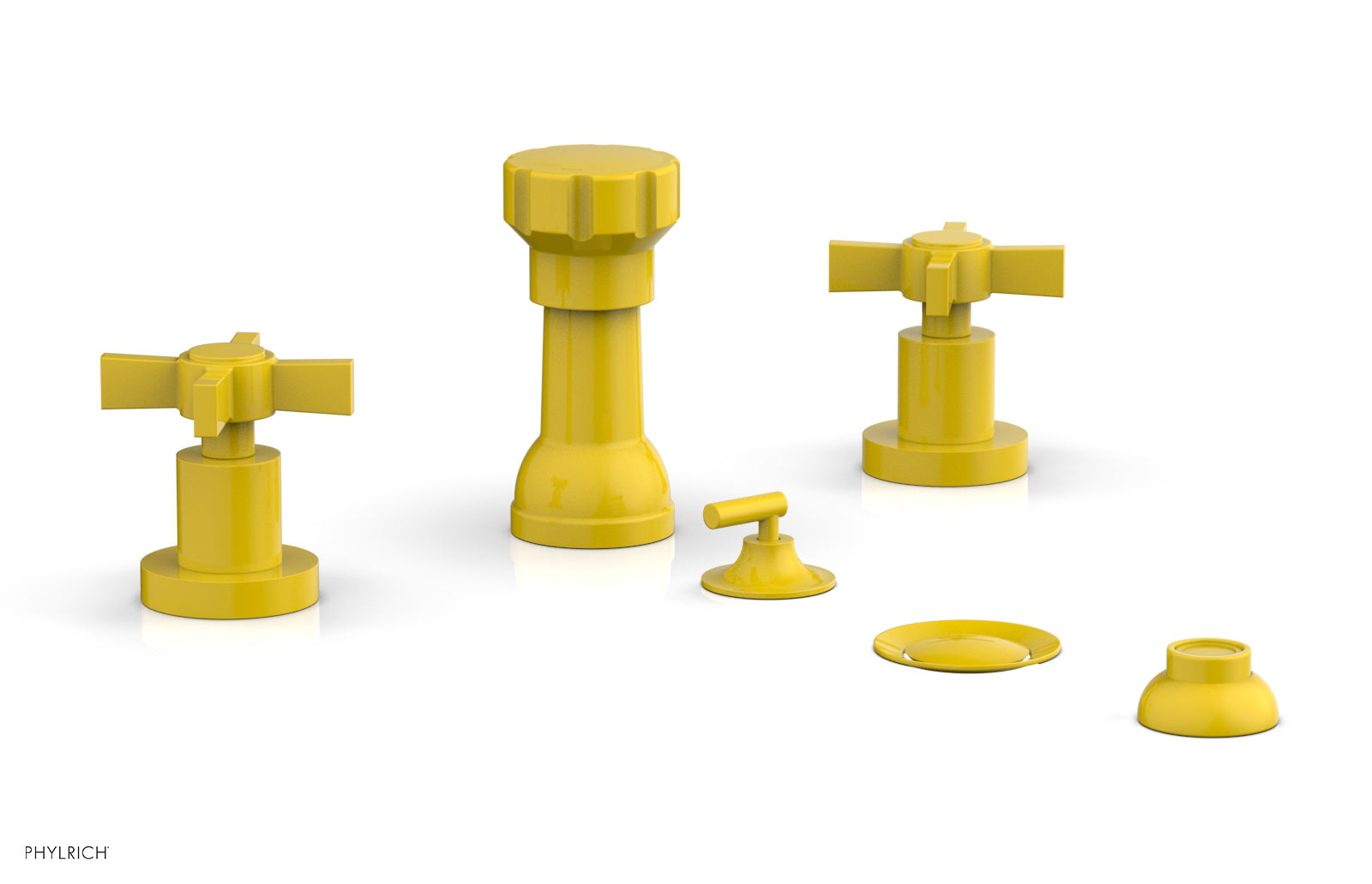 Phylrich BASIC Four Hole Bidet Set - Blade Cross Handles