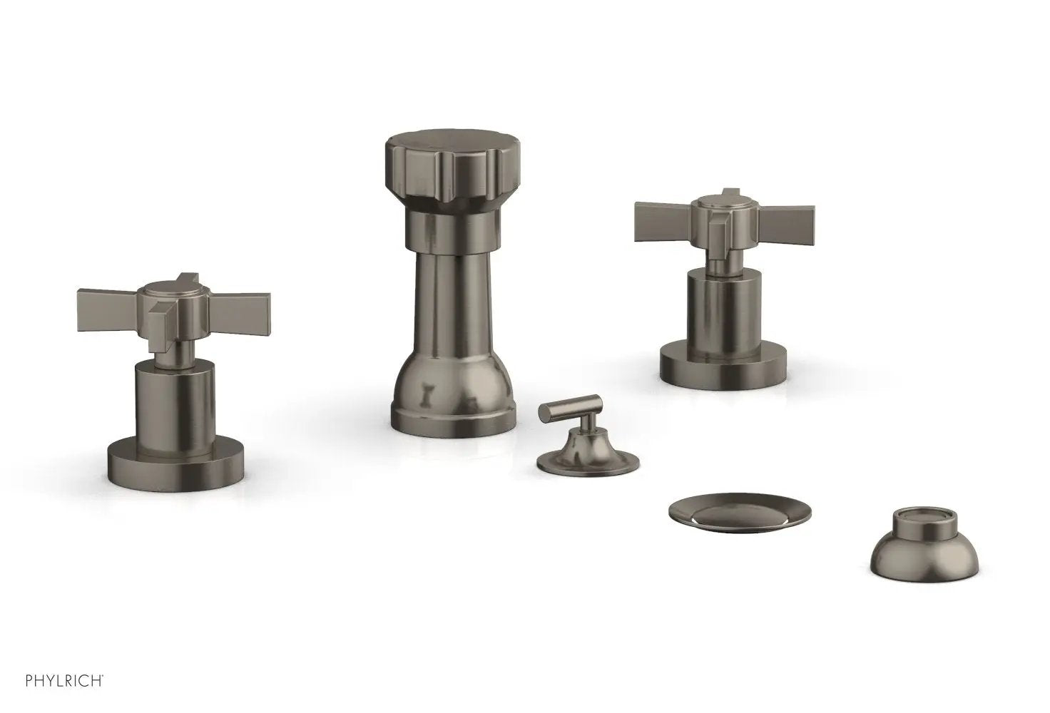 Phylrich BASIC Four Hole Bidet Set - Blade Cross Handles by Phylrich