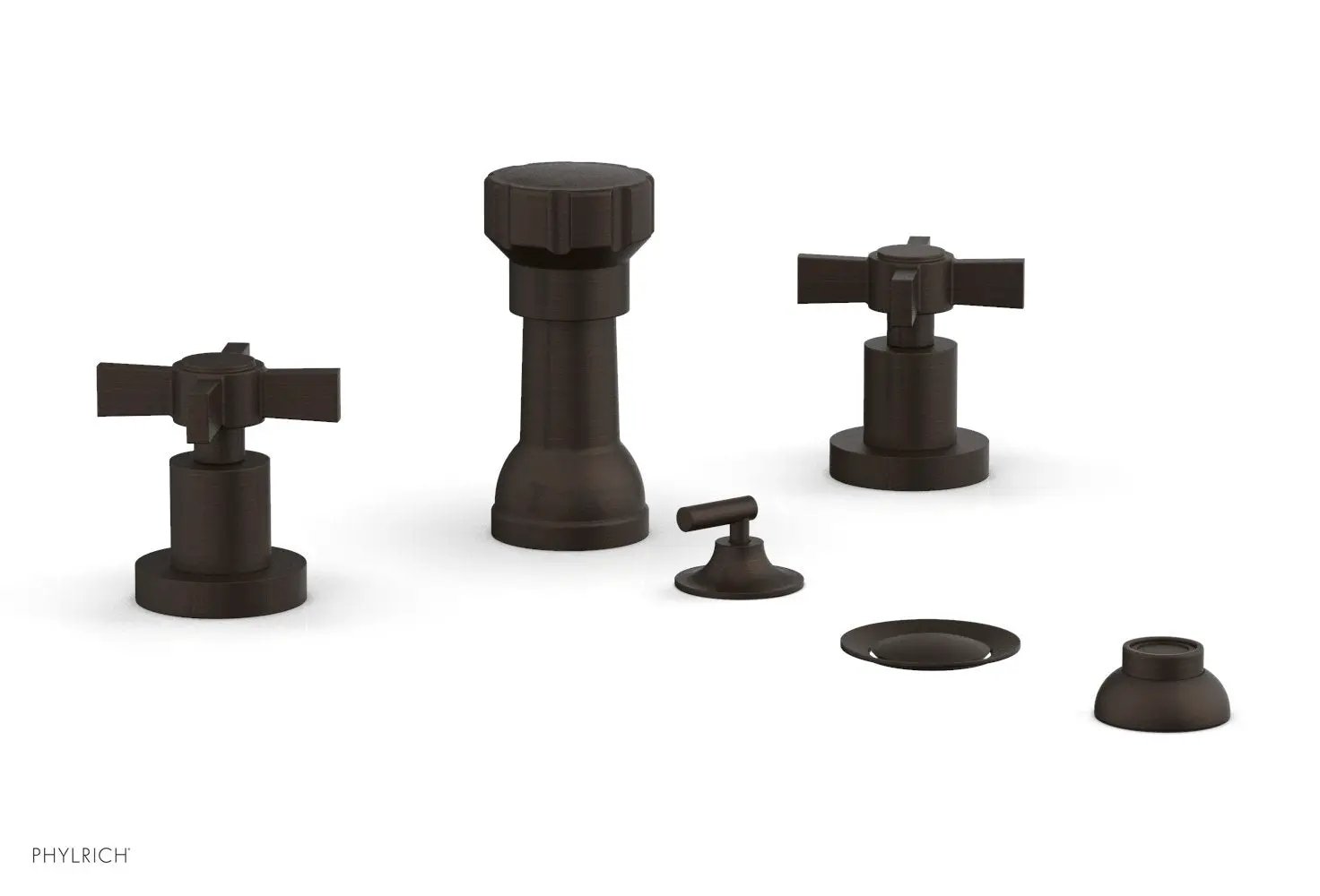 Phylrich BASIC Four Hole Bidet Set - Blade Cross Handles by Phylrich