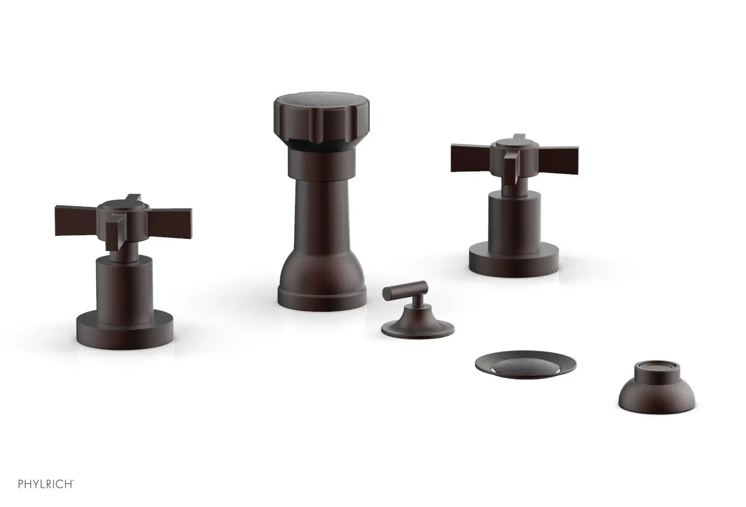 Phylrich BASIC Four Hole Bidet Set - Blade Cross Handles by Phylrich