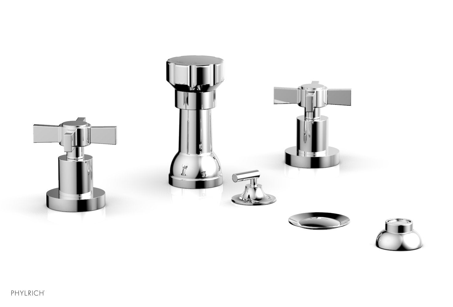 polished chrome bidet set