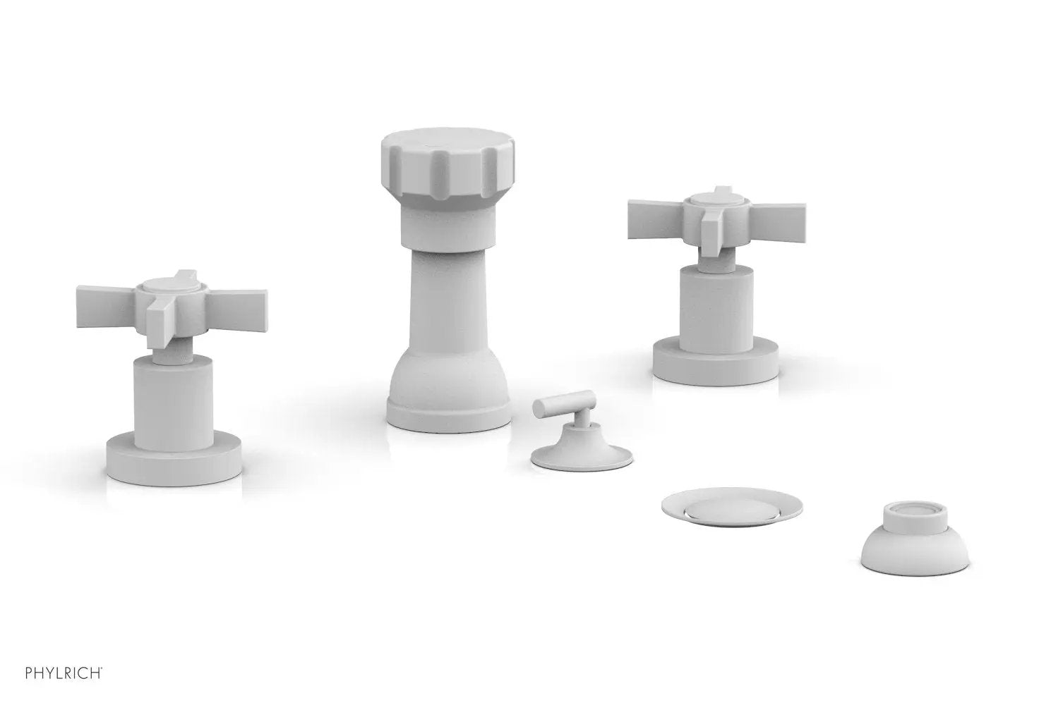 Phylrich BASIC Four Hole Bidet Set - Blade Cross Handles by Phylrich