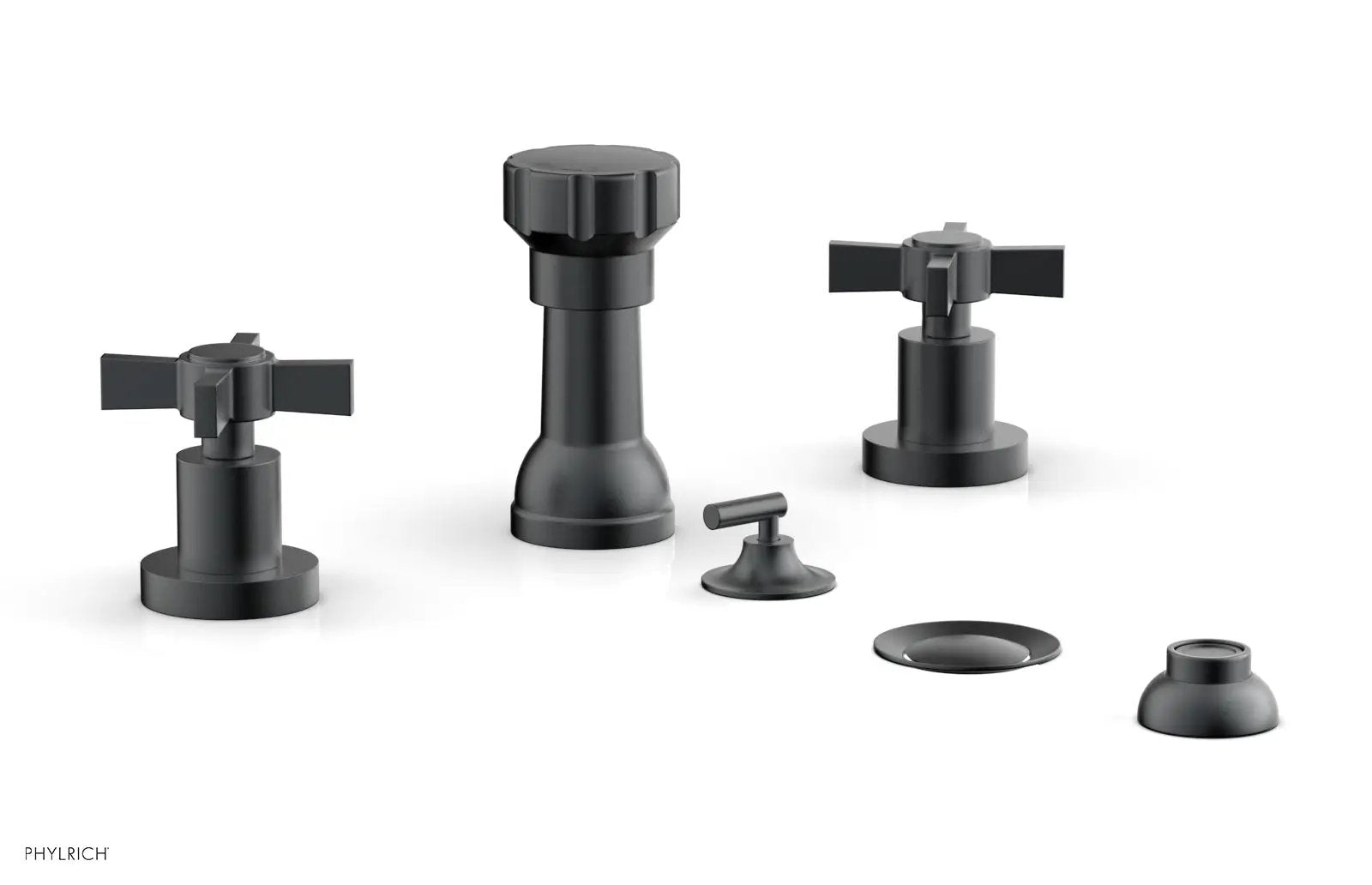 Phylrich BASIC Four Hole Bidet Set - Blade Cross Handles by Phylrich