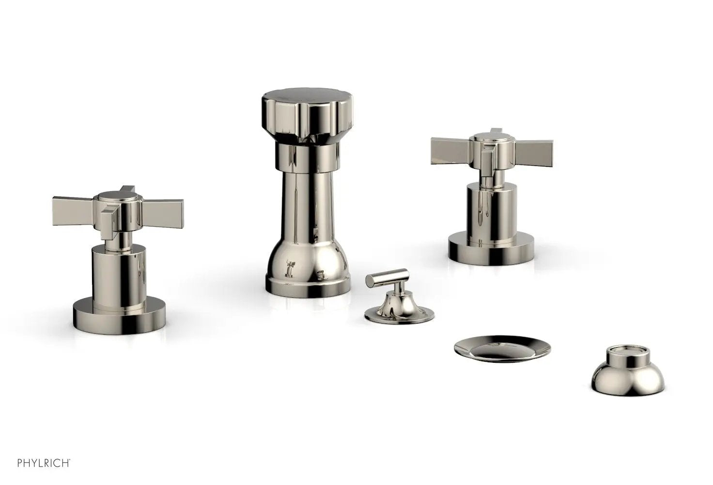Phylrich BASIC Four Hole Bidet Set - Blade Cross Handles by Phylrich