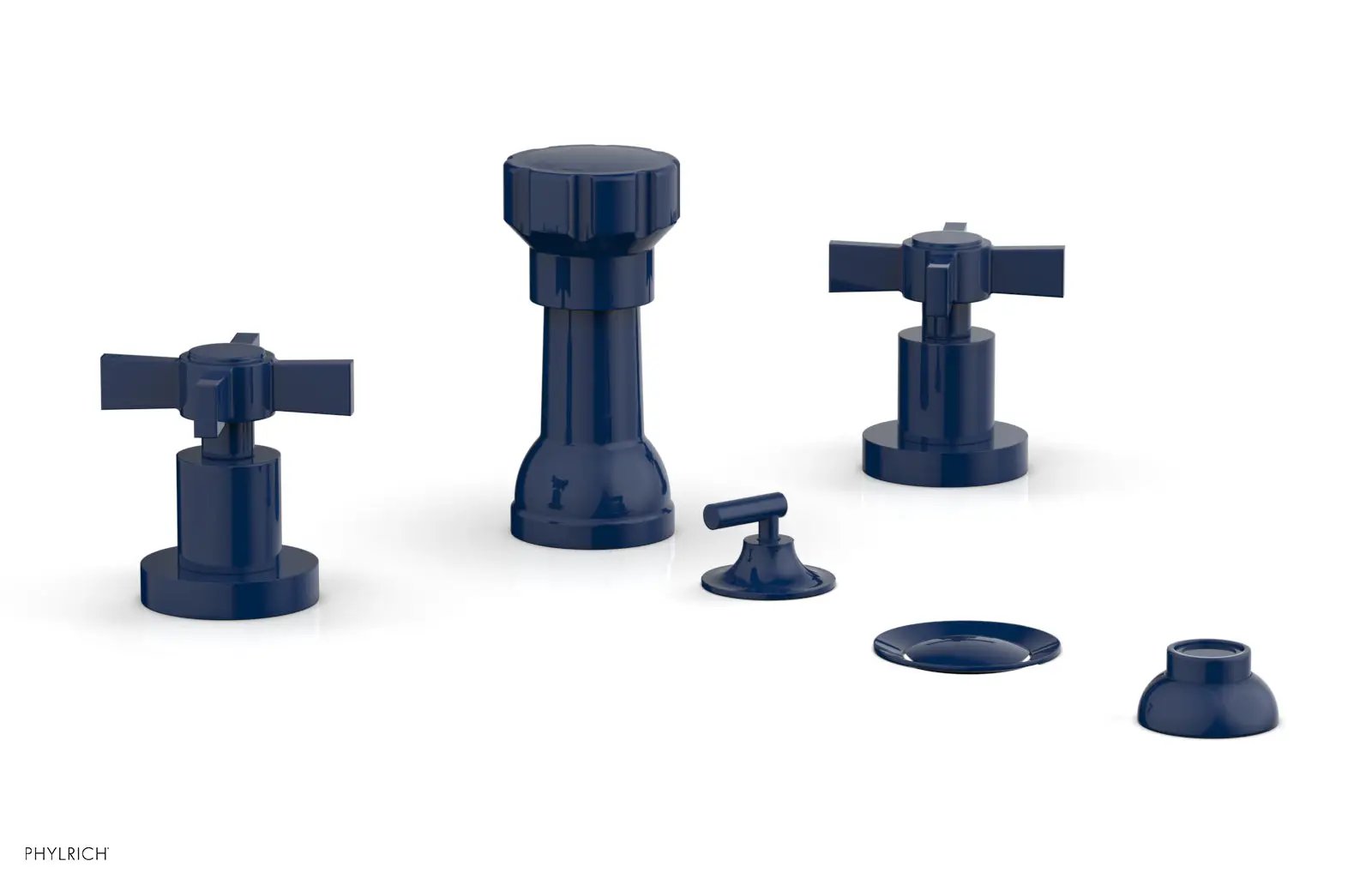 Phylrich BASIC Four Hole Bidet Set - Blade Cross Handles by Phylrich