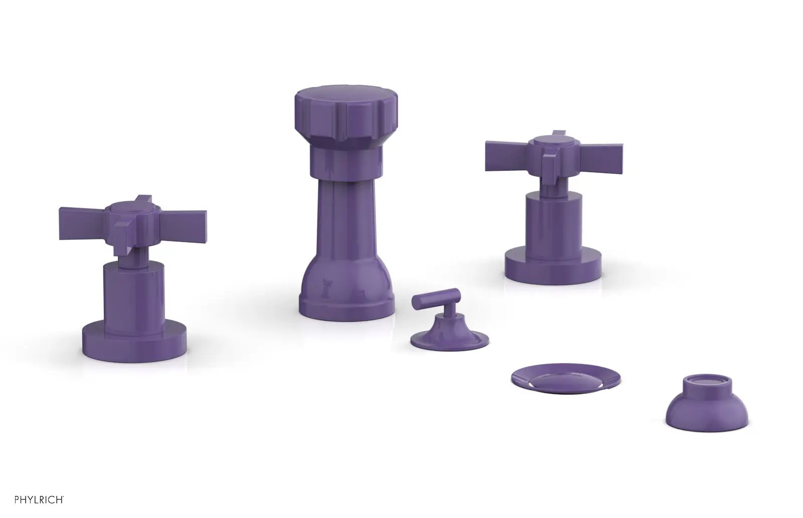 Phylrich BASIC Four Hole Bidet Set - Blade Cross Handles by Phylrich