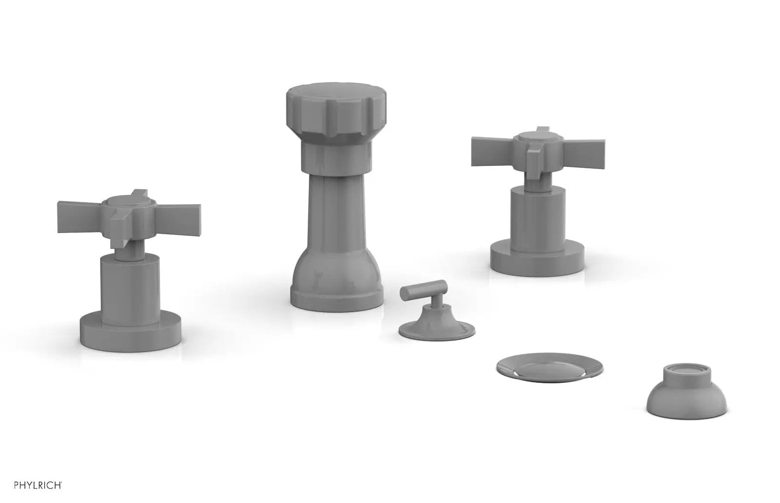 Phylrich BASIC Four Hole Bidet Set - Blade Cross Handles by Phylrich