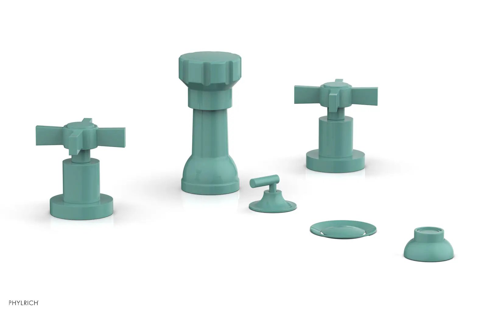 Phylrich BASIC Four Hole Bidet Set - Blade Cross Handles by Phylrich