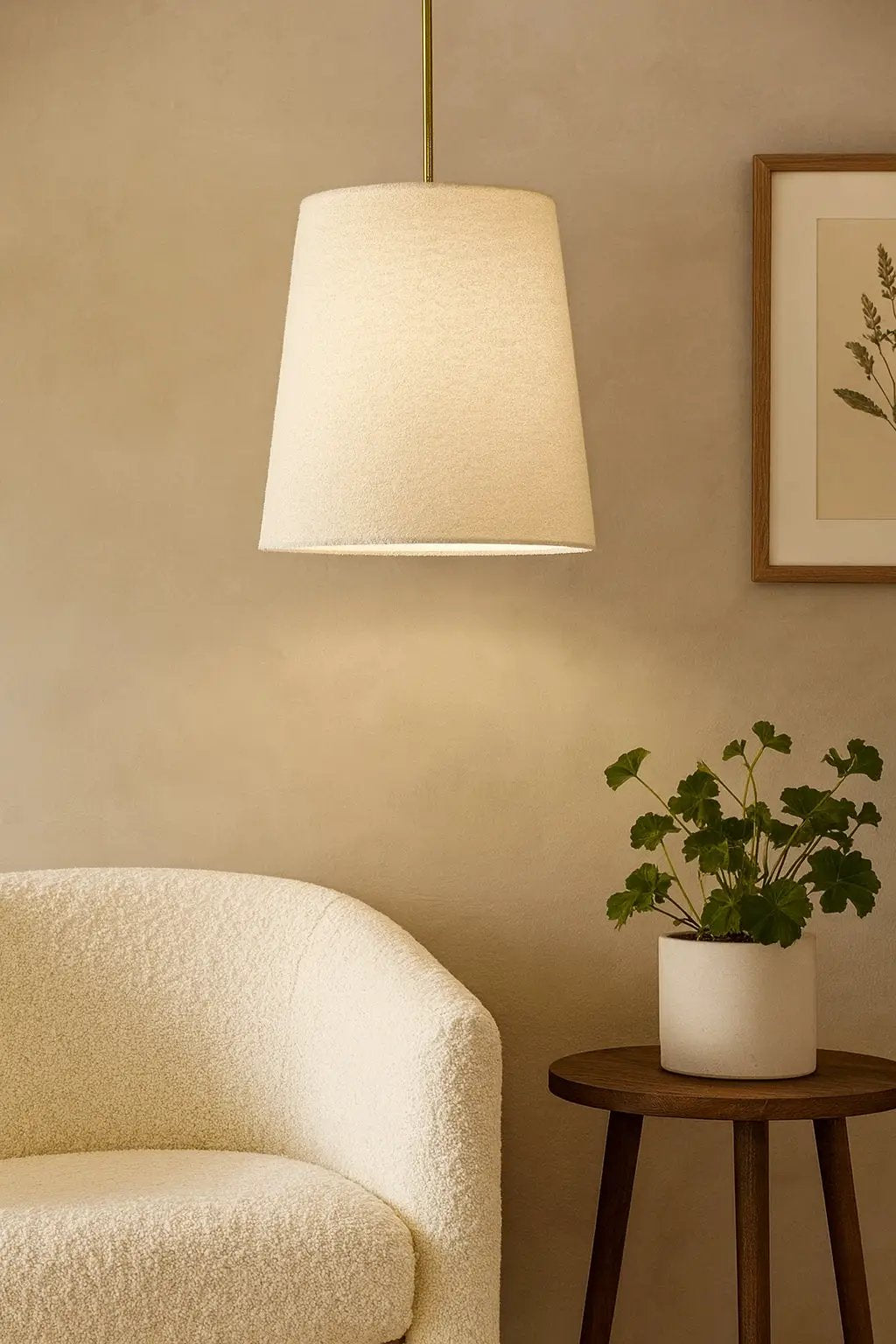 aged brass pendant light