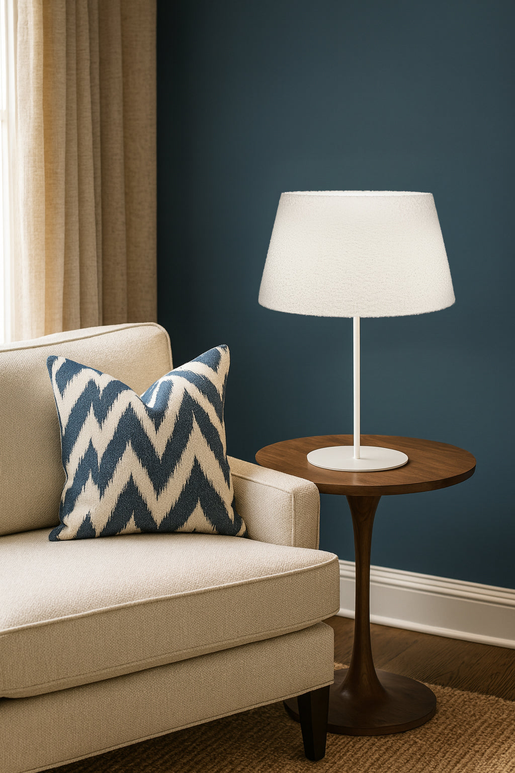 matte white table lamp