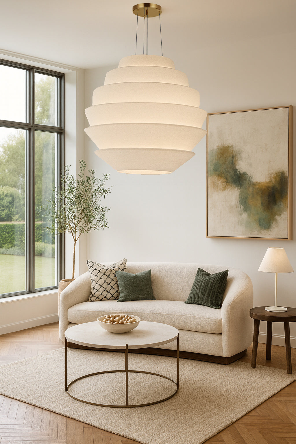 aged brass flush mount