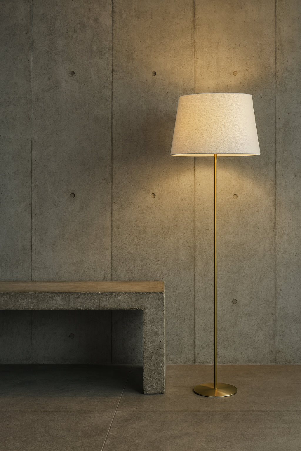 aged brass floor lamp