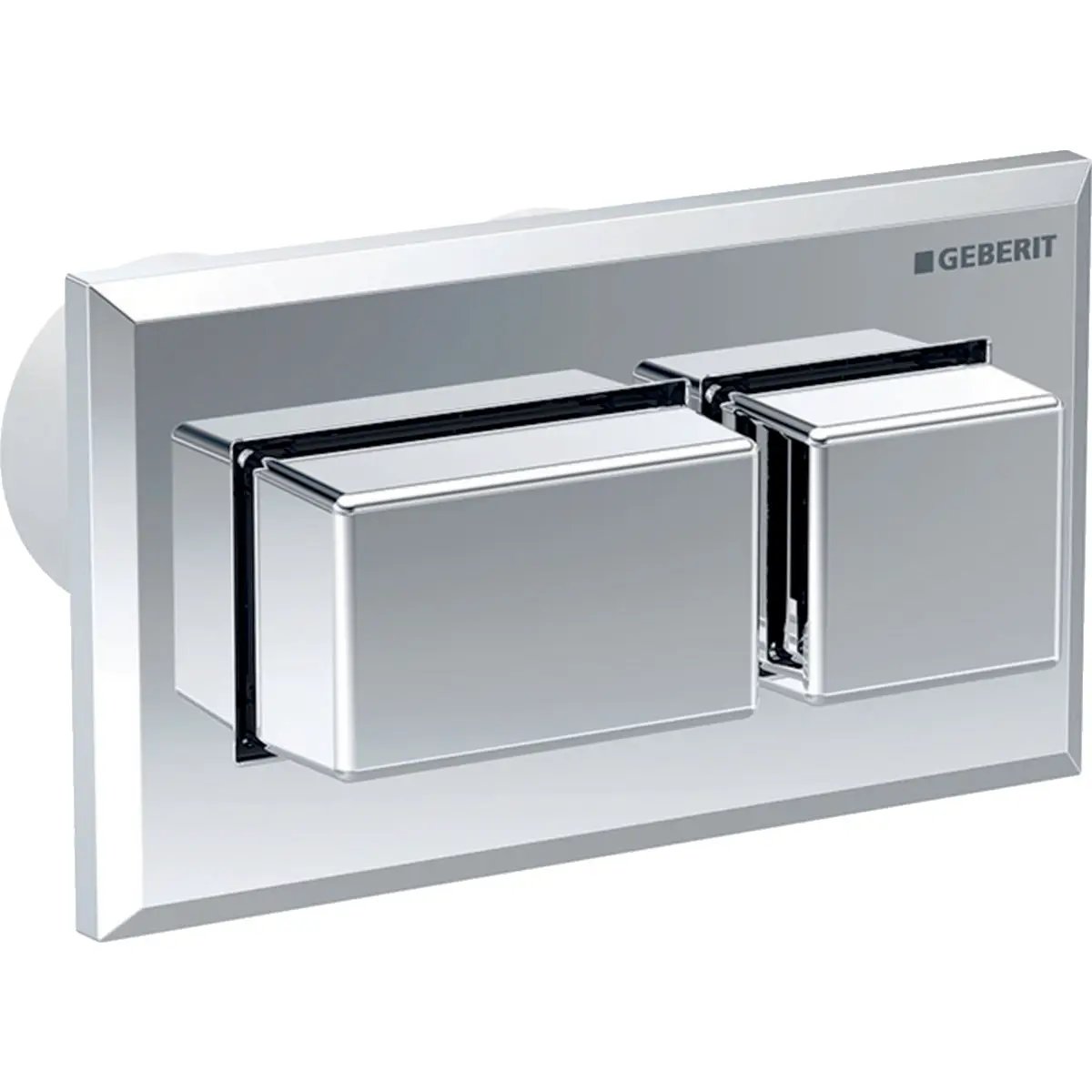 polished chrome flush actuation