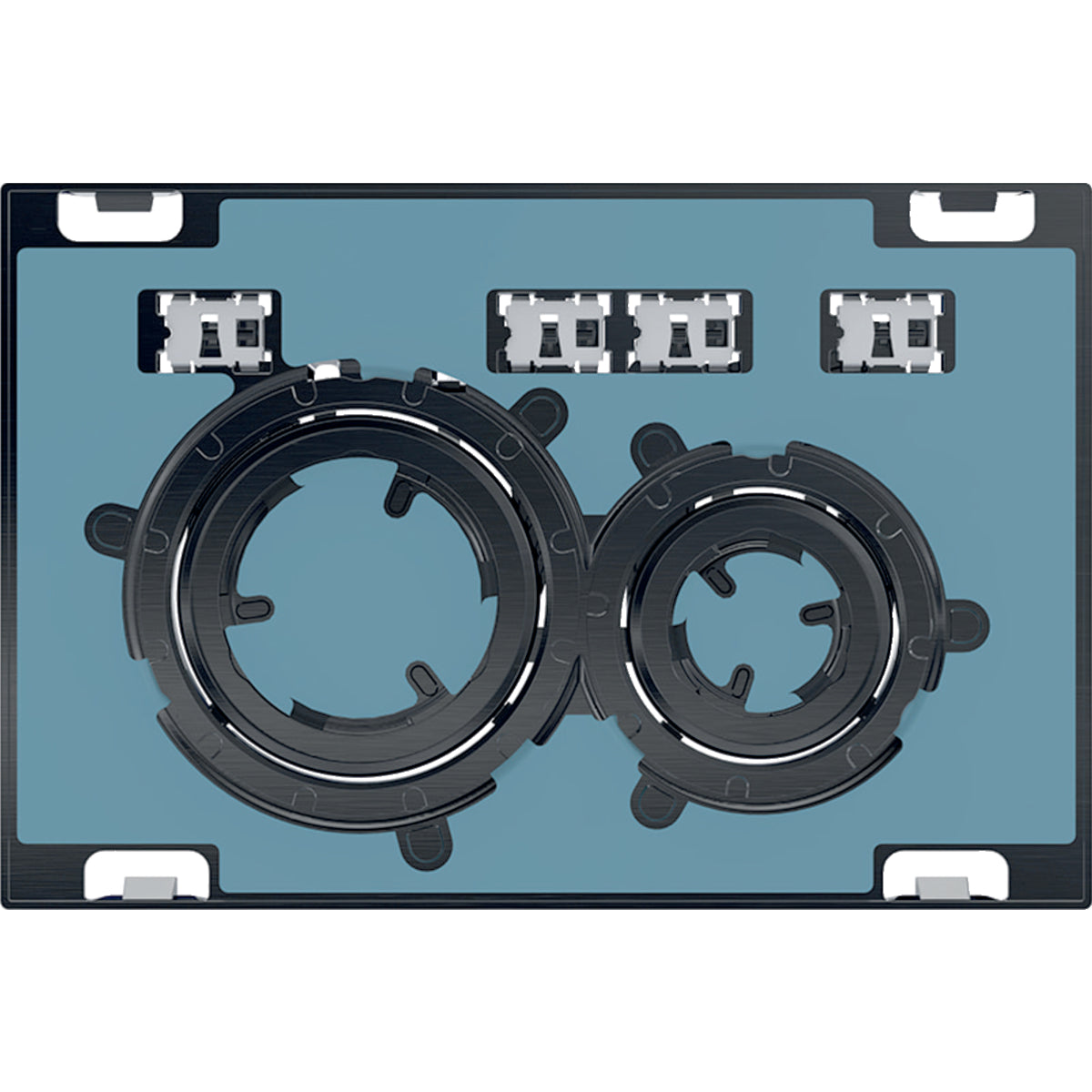 black chrome actuator plate