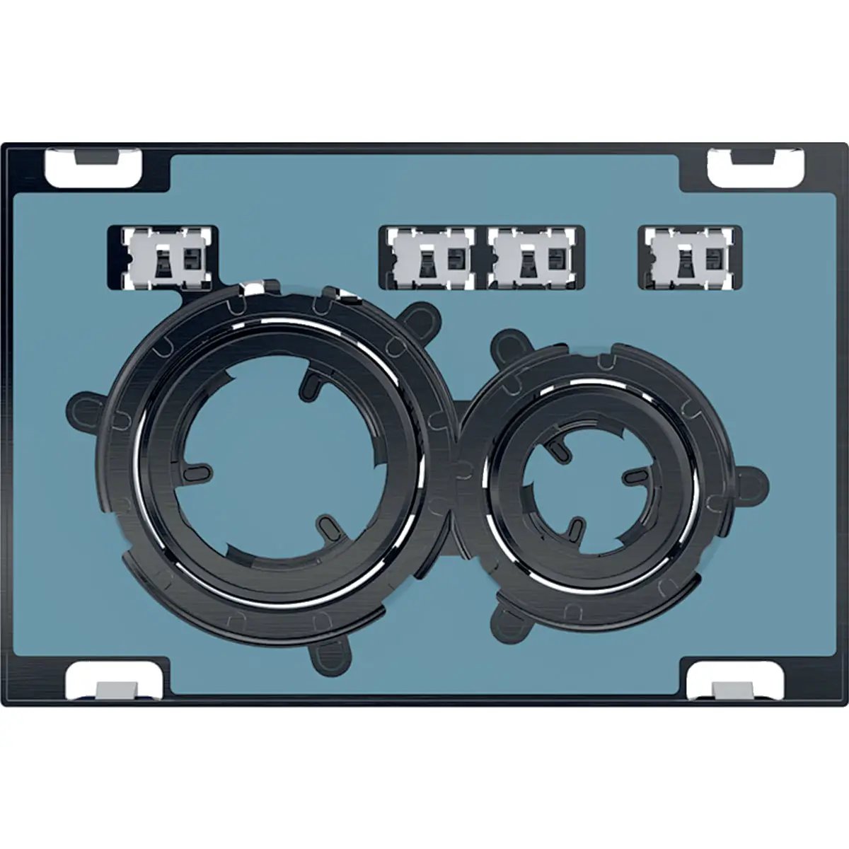 black chrome actuator plate