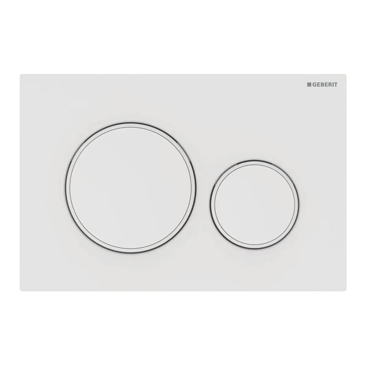 matte white with polished white accent actuator plate