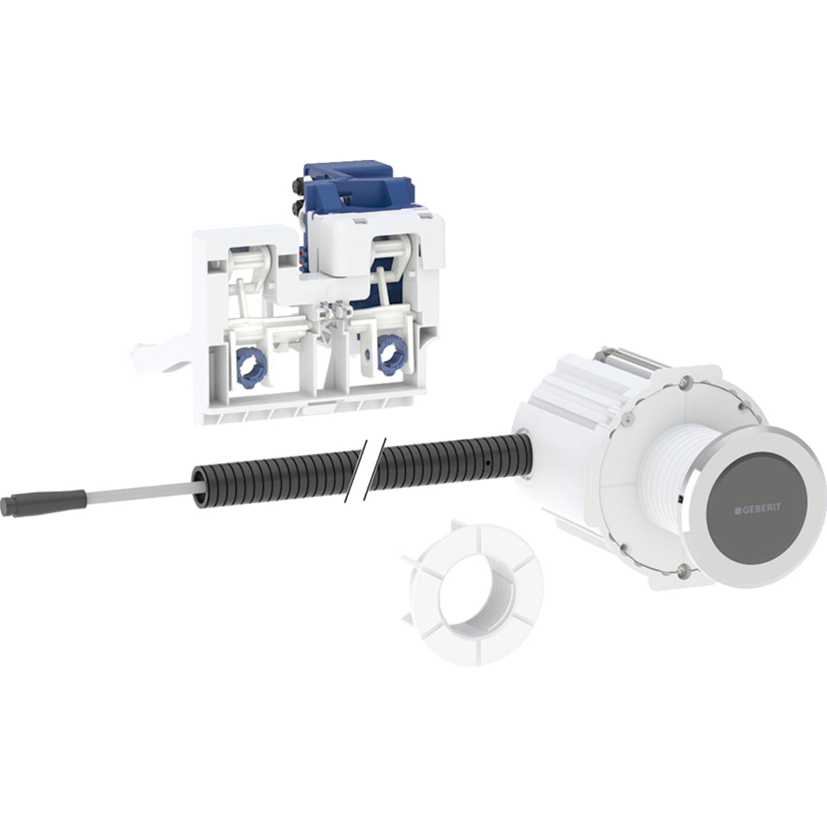 Geberit Toilet Flush Control with Electronic Flush Actuation, Mains Operation, Dual Flush and Type 10 IR Button by Geberit