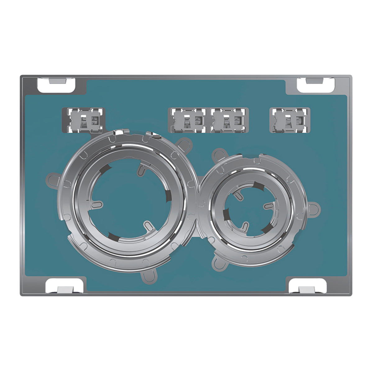 bright chrome actuator plate