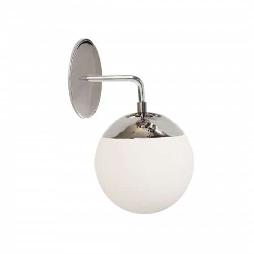 polished chrome wall sconce