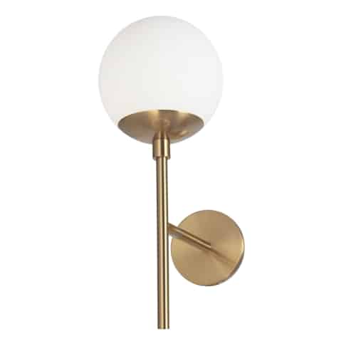 aged brass wall sconce