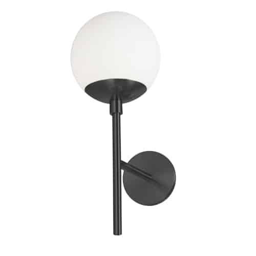 Dainolite 1 Light Halogen Wall Sconce with White Glass by Dainolite
