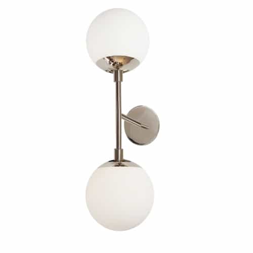 polished chrome wall sconce