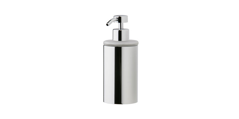 polished chrome soap dispenser