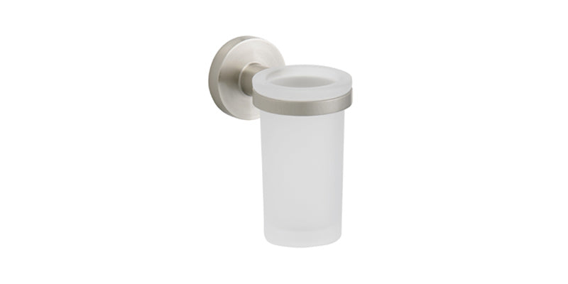 polished chrome glass holder