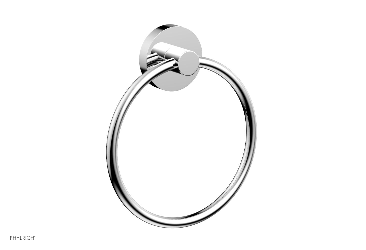 polished chrome towel ring