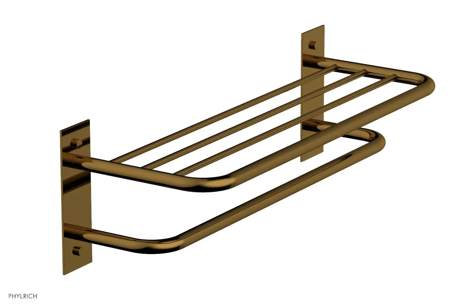 Phylrich BASIC Towel Rack/Shelf - Double by Phylrich