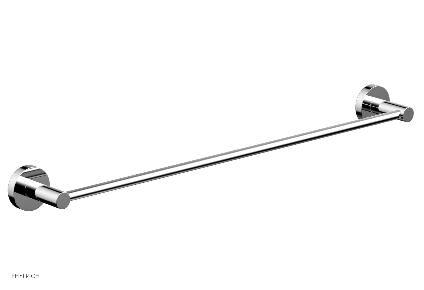 polished chrome towel bar