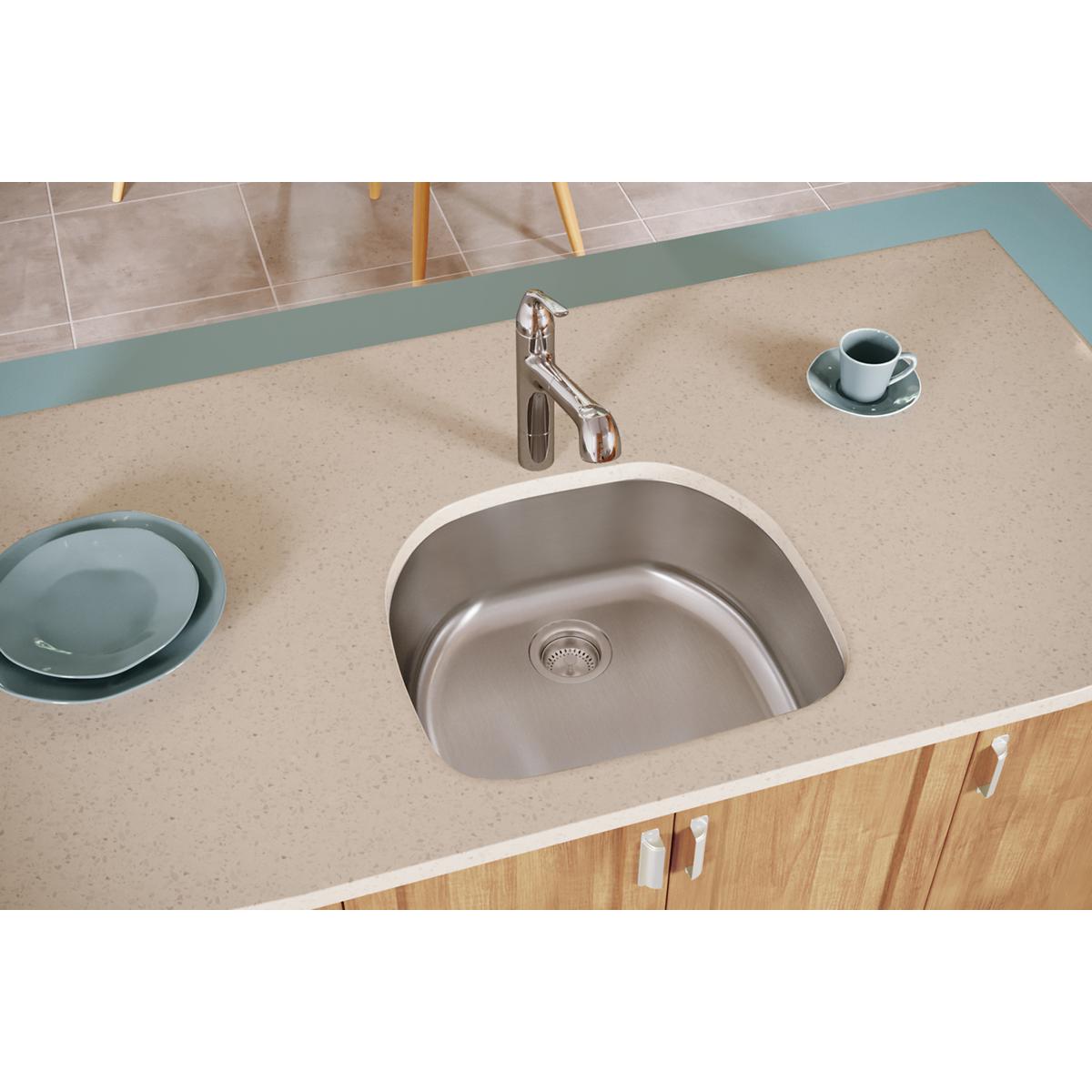 soft satin single bowl undermount sink