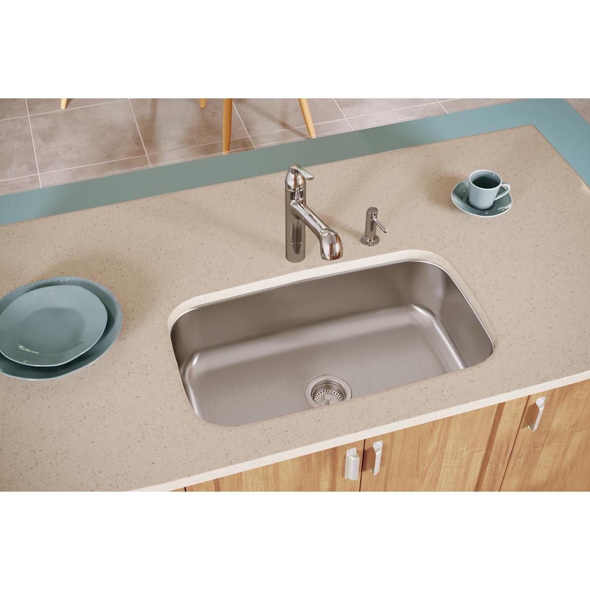 soft satin single bowl undermount sink
