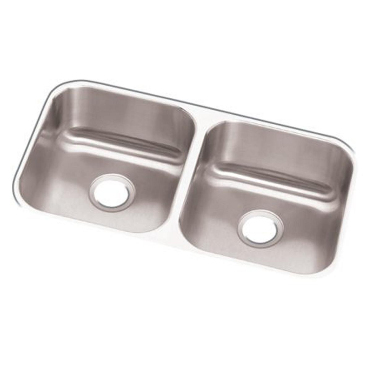 soft satin equal double bowl undermount sink