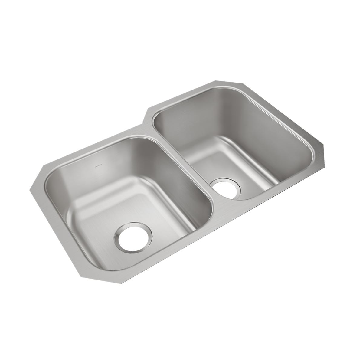 soft satin double bowl undermount sink