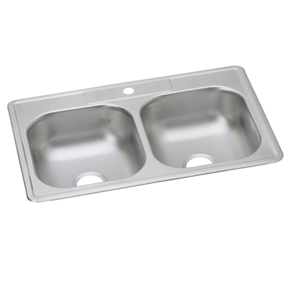Elkay Dayton 33" x 22" x 7-1/16" Equal Double Bowl Drop-in Sink