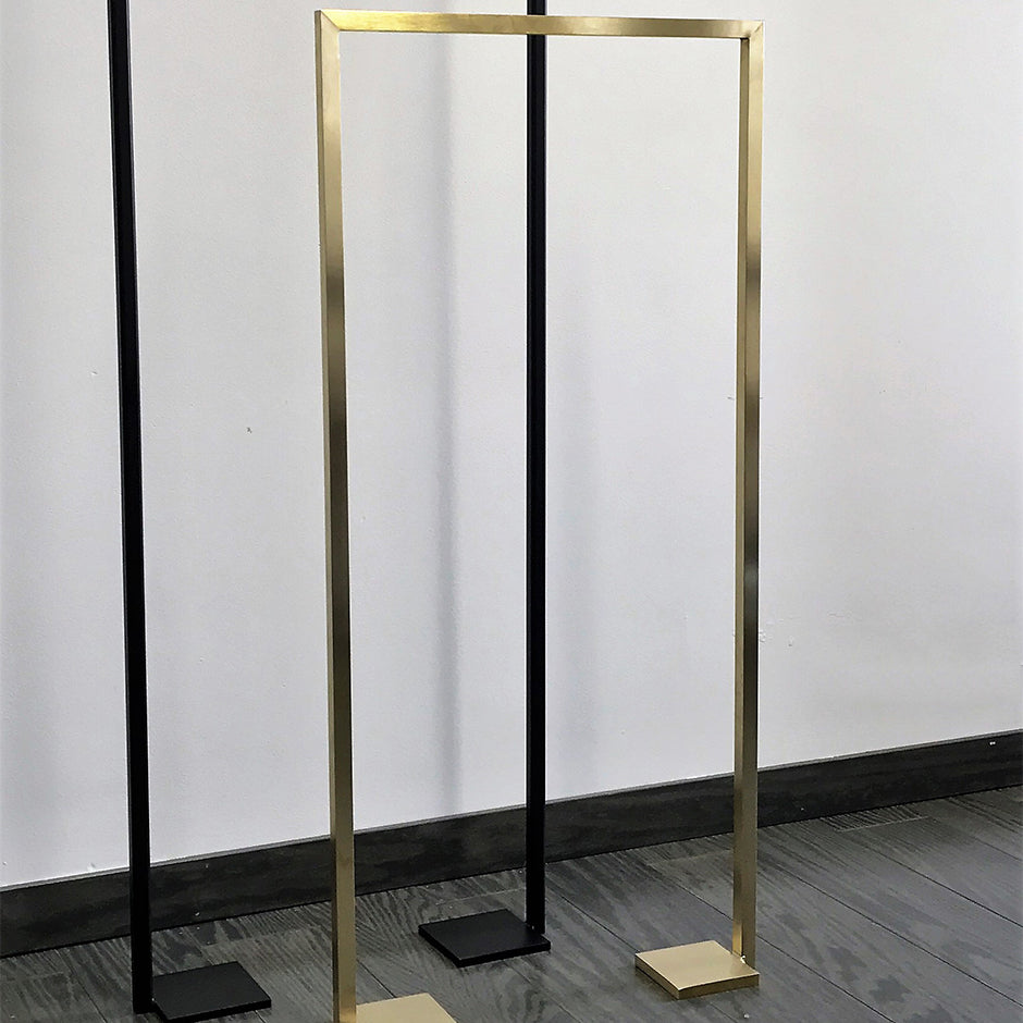 brushed gold towel stand