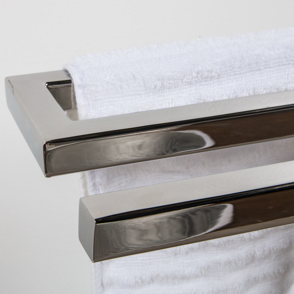 polished stainless steel towel stand