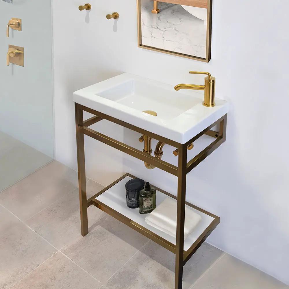 brushed gold shower trim