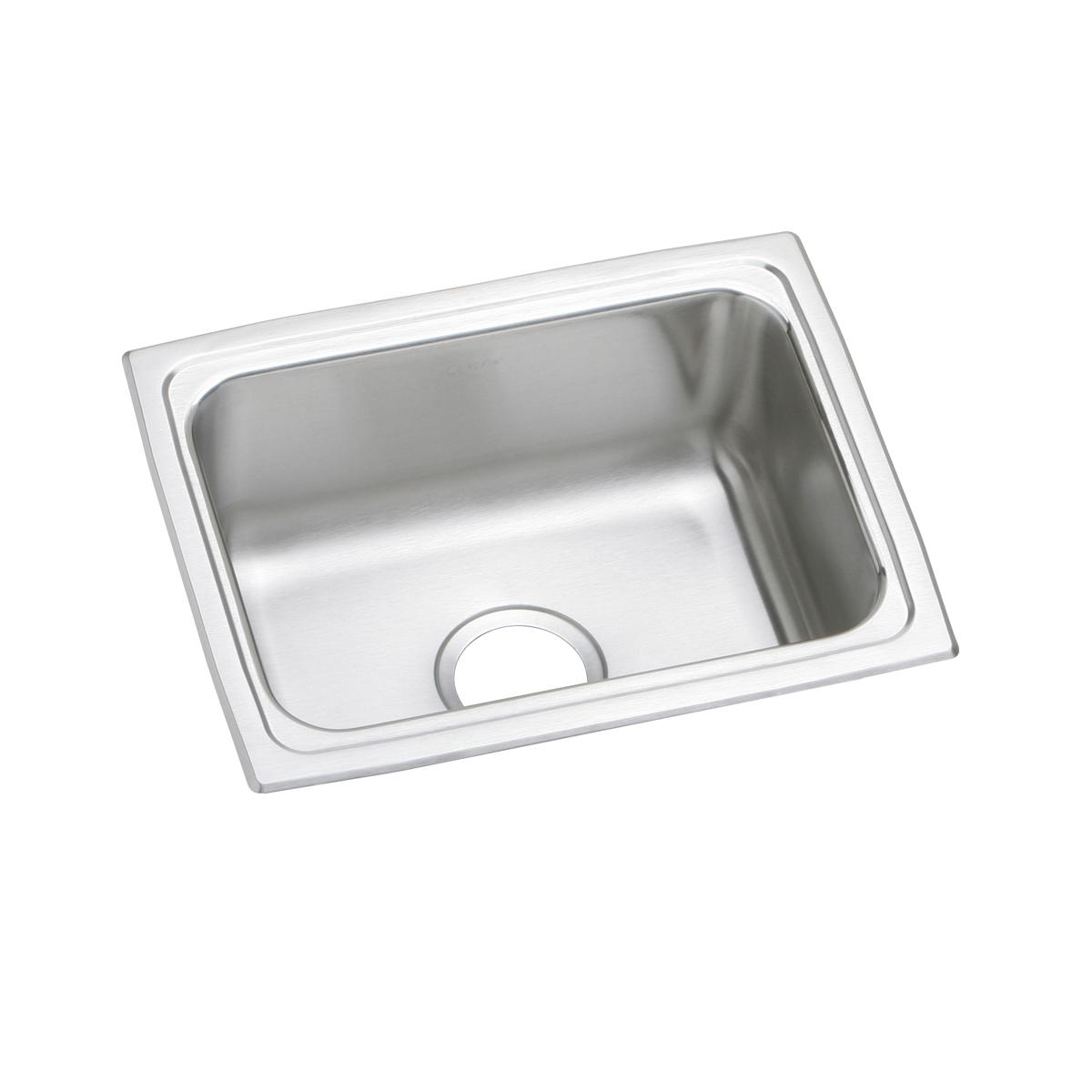 lustrous satin single bowl drop-in sink